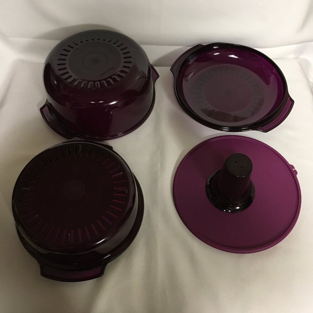 Tupperware Set Of 5 Tupperwave Stack Cooker Cookware System Microwave - Picture 4 of 4